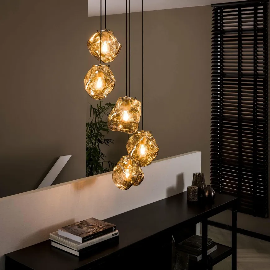 WoonStijl Hanglamp 5L rock getrapt