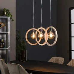 WoonStijl Hanglamp 3L round wood