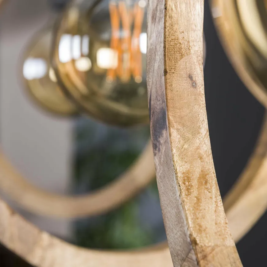 WoonStijl Hanglamp 3L round wood