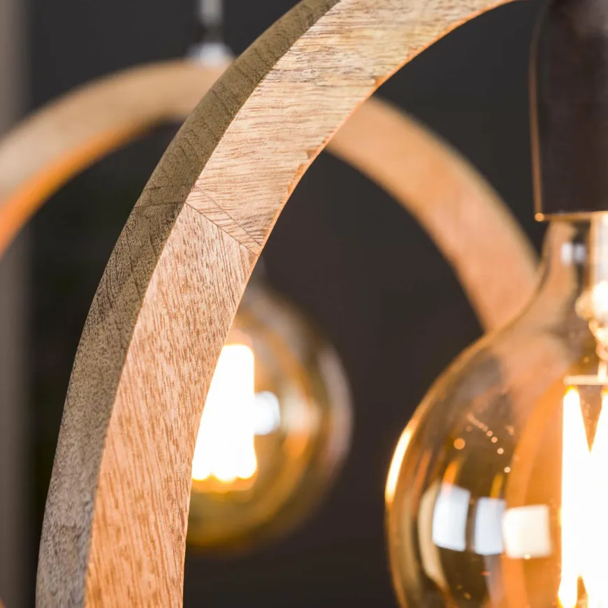 WoonStijl Hanglamp 3L round wood