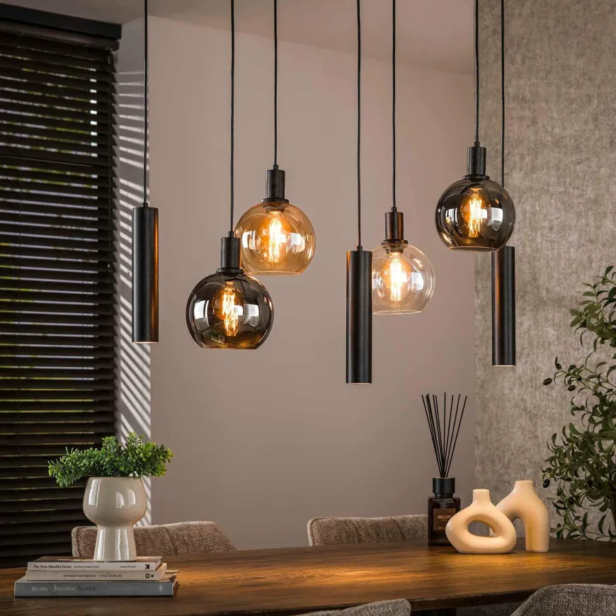 WoonStijl Hanglamp 4+3L Sfera tricolore