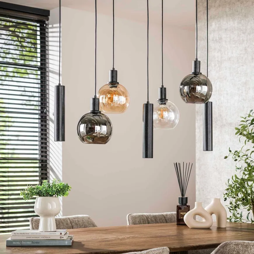 WoonStijl Hanglamp 4+3L Sfera tricolore
