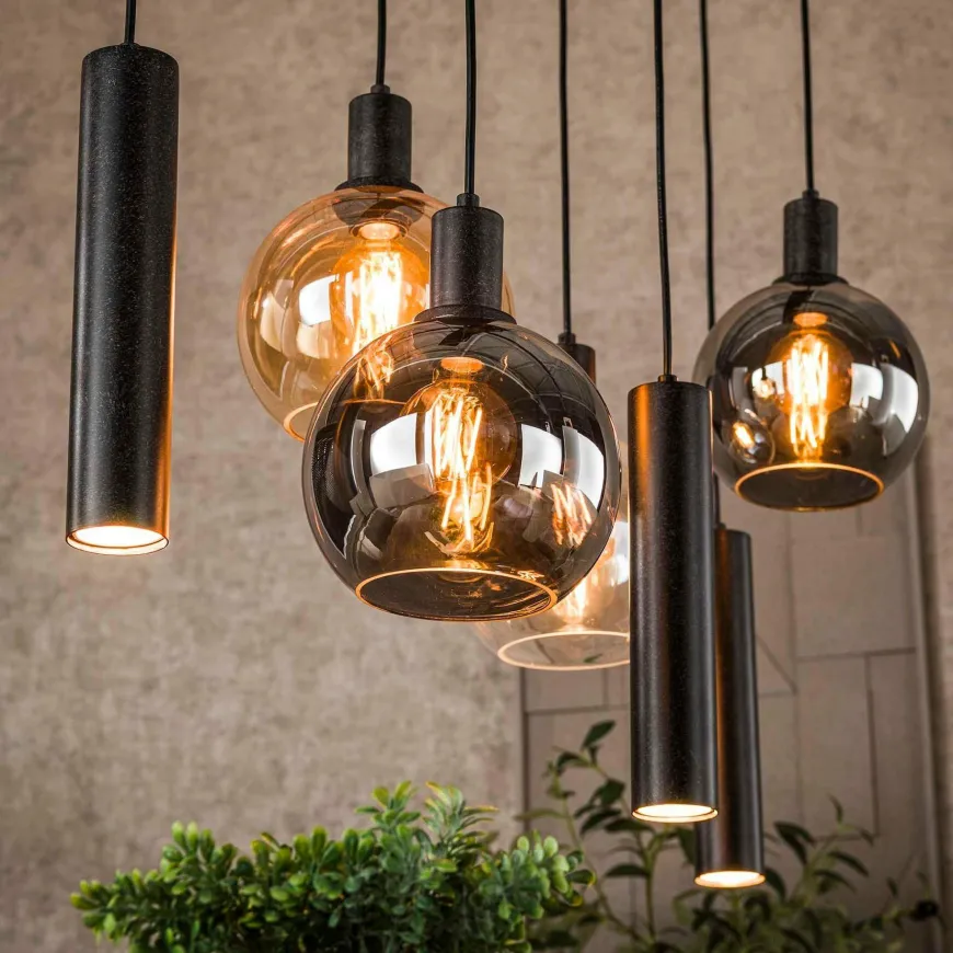 WoonStijl Hanglamp 4+3L Sfera tricolore