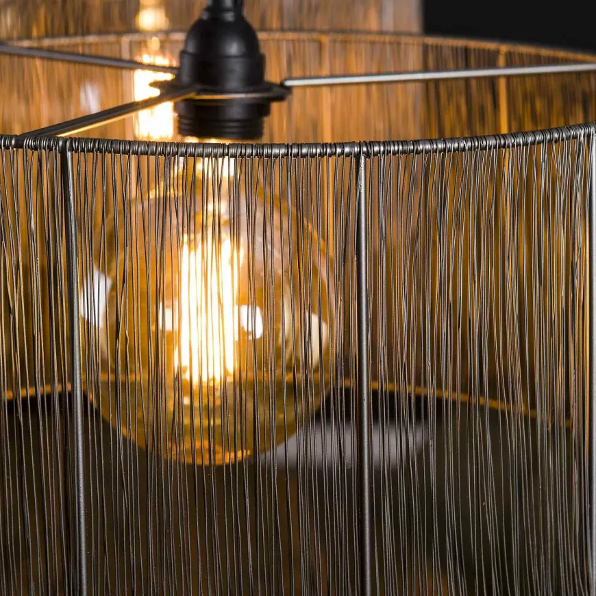 WoonStijl Hanglamp 2L stringshade metal