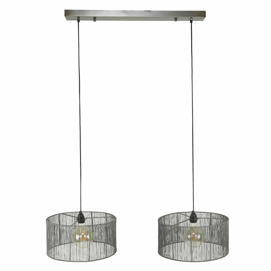 WoonStijl Hanglamp 2L stringshade metal