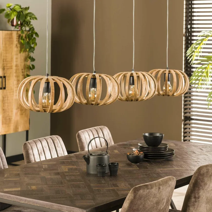 WoonStijl Hanglamp 4L stripes