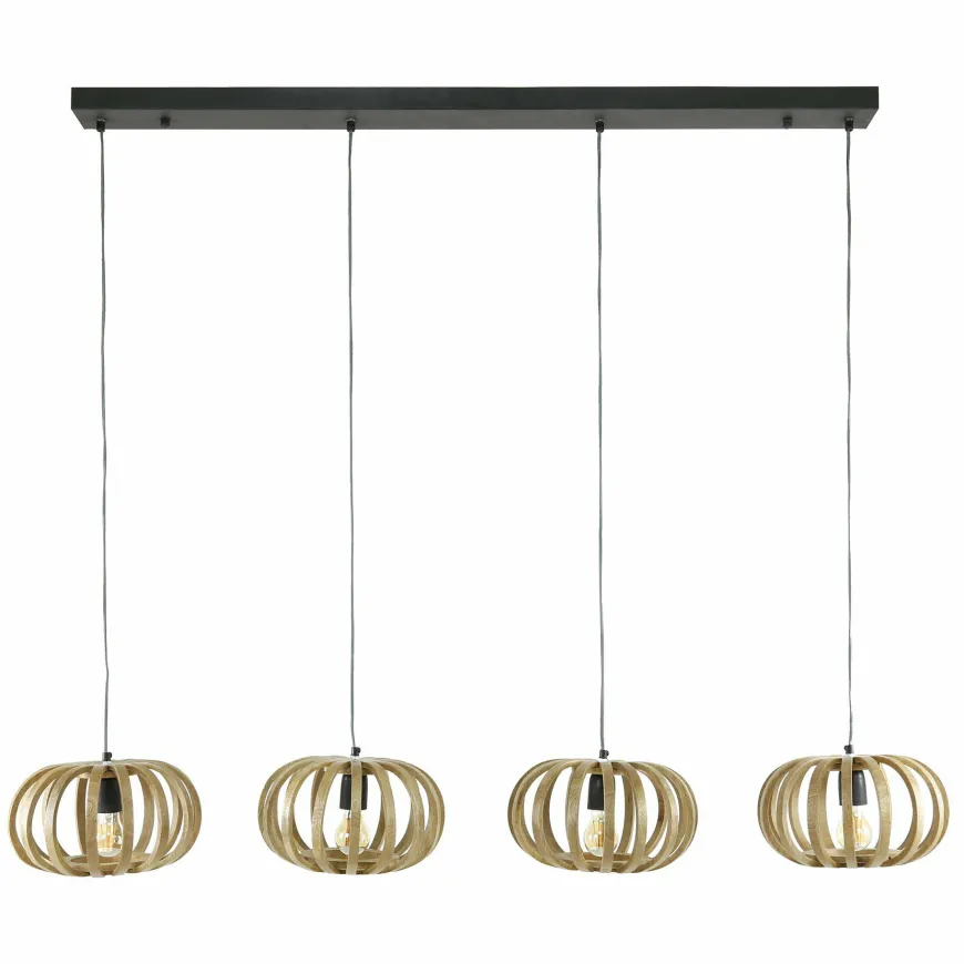 WoonStijl Hanglamp 4L stripes