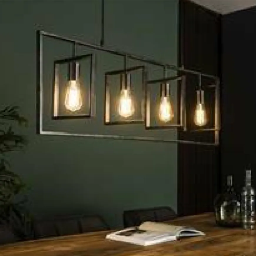 WoonStijl Hanglamp 4L Turn square / Charcoal
