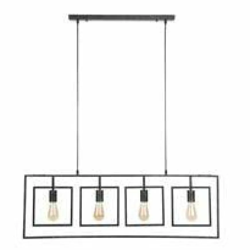 WoonStijl Hanglamp 4L Turn square / Charcoal