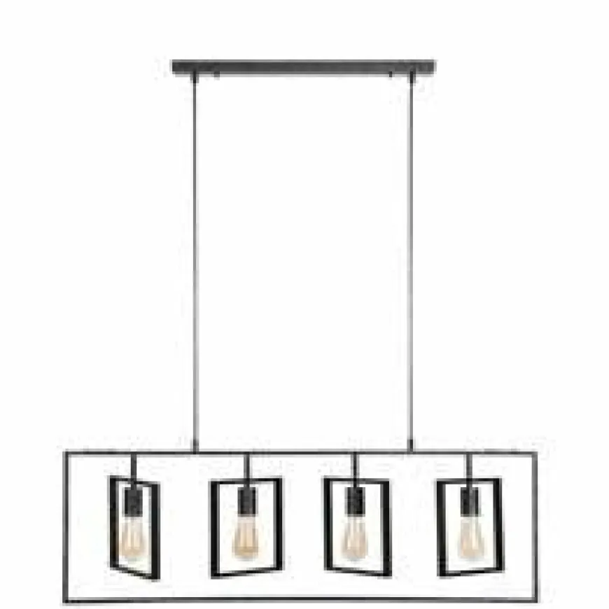 WoonStijl Hanglamp 4L Turn square / Charcoal