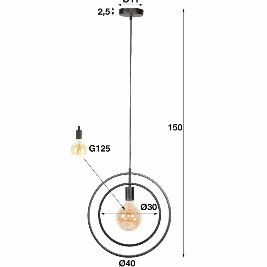 WoonStijl Hanglamp 1L Turn around