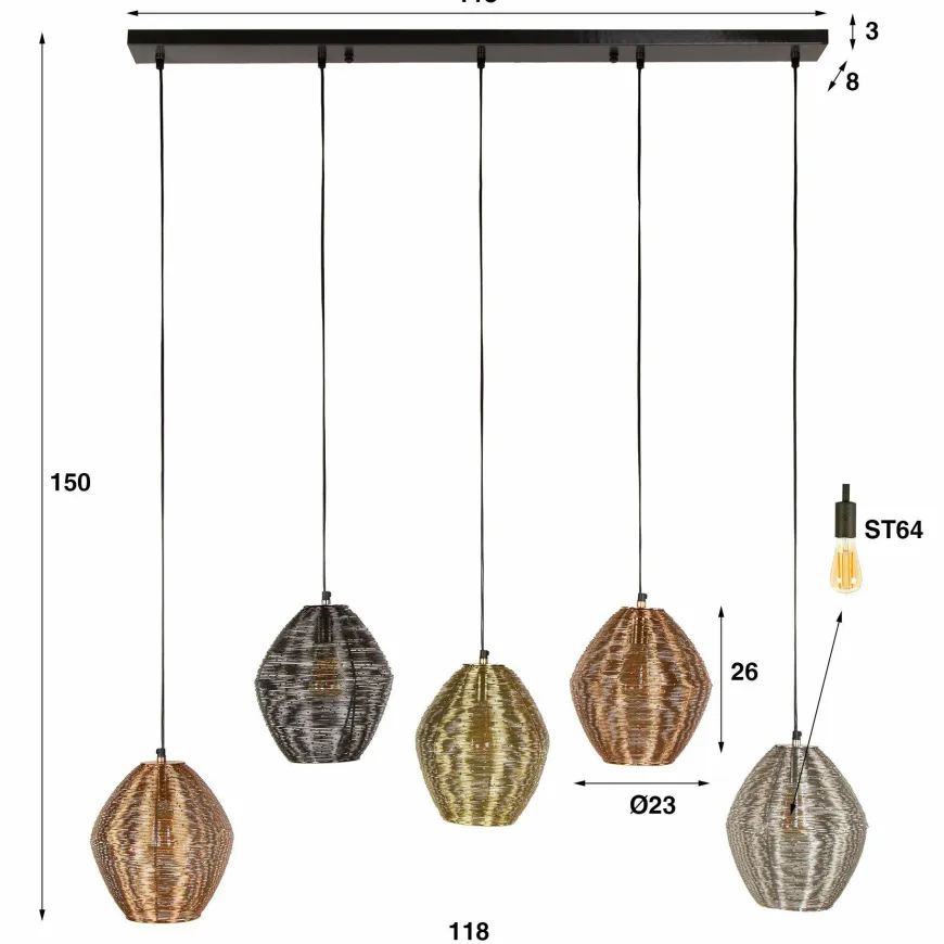 WoonStijl Hanglamp 5L web mix