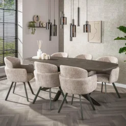 WoonStijl Hanglamp Sepiora 5+4-lichts Sienna bruin