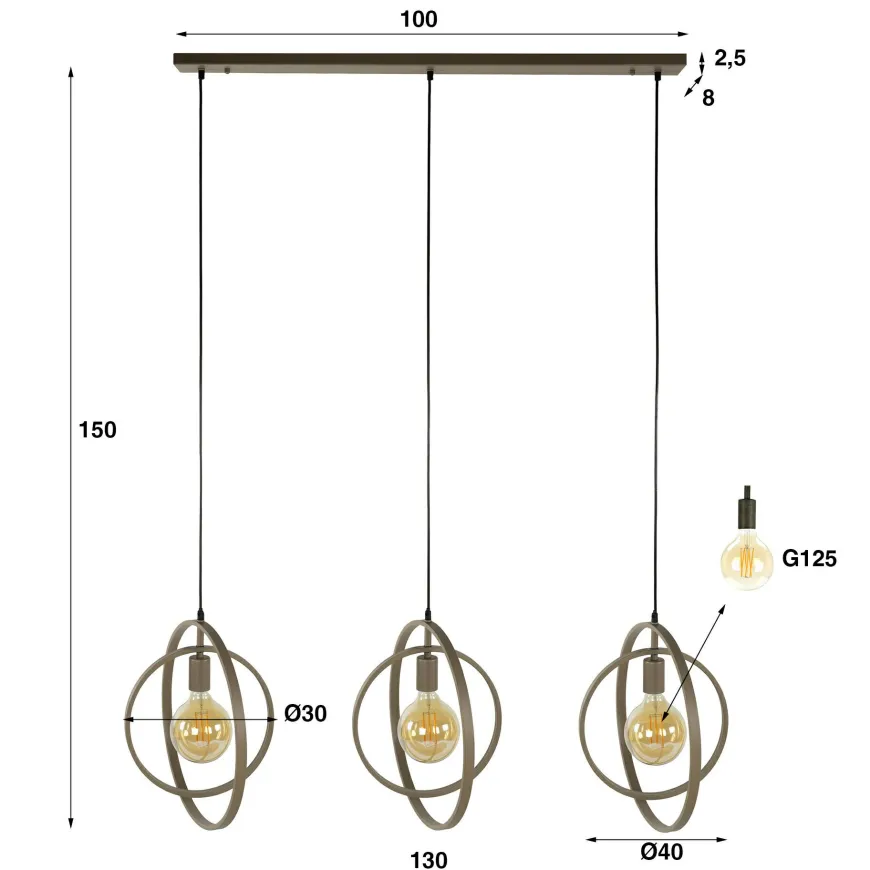WoonStijl Hanglamp Turn Around Beige