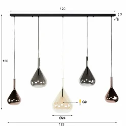 WoonStijl Hanglamp Wings 5-lichts