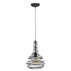 WoonStijl Hanglamp 1x Ø25 kegel spinn / Zwart