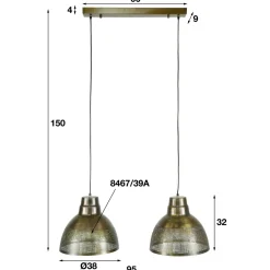 WoonStijl Hanglamp 2xØ38 screen