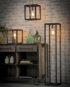 WoonStijl Hanglamp 25x25 vierkante buis / Zilver