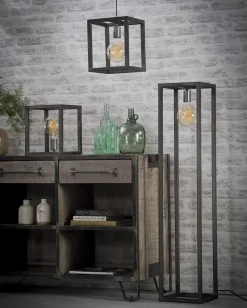 WoonStijl Hanglamp 25x25 vierkante buis / Zilver
