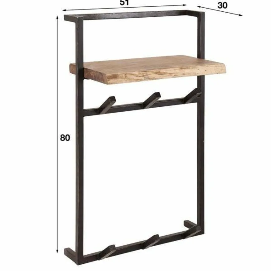 WoonStijl Kapstok air solid hoog 6 haken