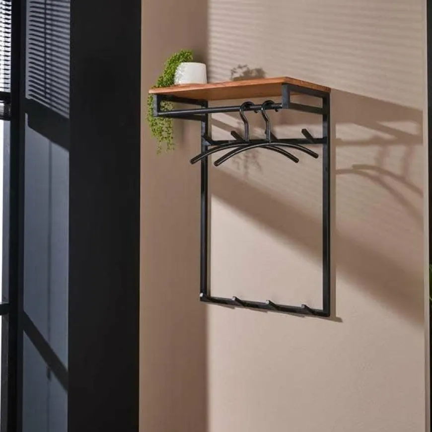 WoonStijl Kapstok Custom hoog 2x4 haken 55 cm