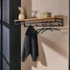 WoonStijl Kapstok Custom acacia met 6 haken en hoedenplank
