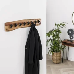 WoonStijl Kapstok edge 8 haken / Massief acacia naturel