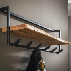 WoonStijl Kapstok edge 6 hakenplank / Massief acacia naturel