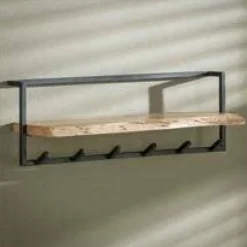 WoonStijl Kapstok edge 6 hakenplank / Massief acacia naturel