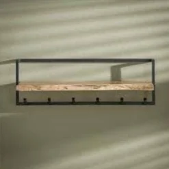 WoonStijl Kapstok edge 6 hakenplank / Massief acacia naturel