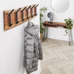 WoonStijl Kapstok edge 2x6 haken / Massief acacia naturel