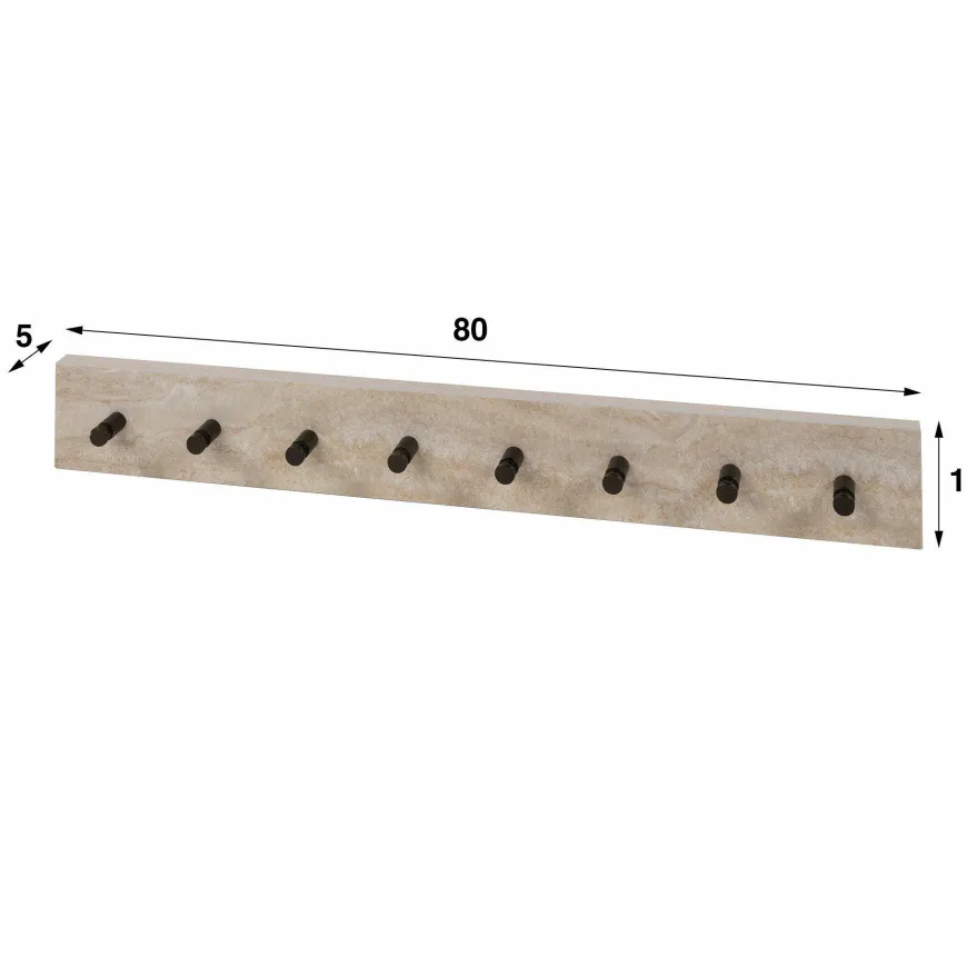 WoonStijl Kapstok Travino 8 haken - 80 cm