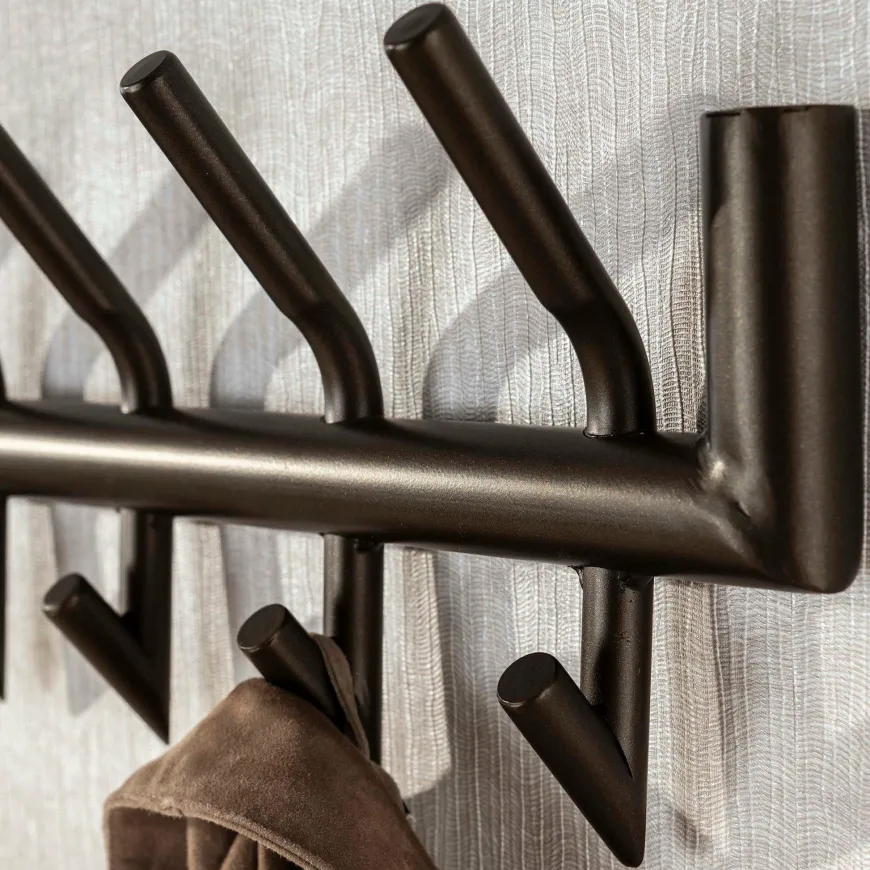 WoonStijl Kapstok Tubo 2x6 haken bruin