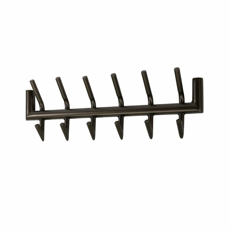WoonStijl Kapstok Tubo 2x6 haken bruin