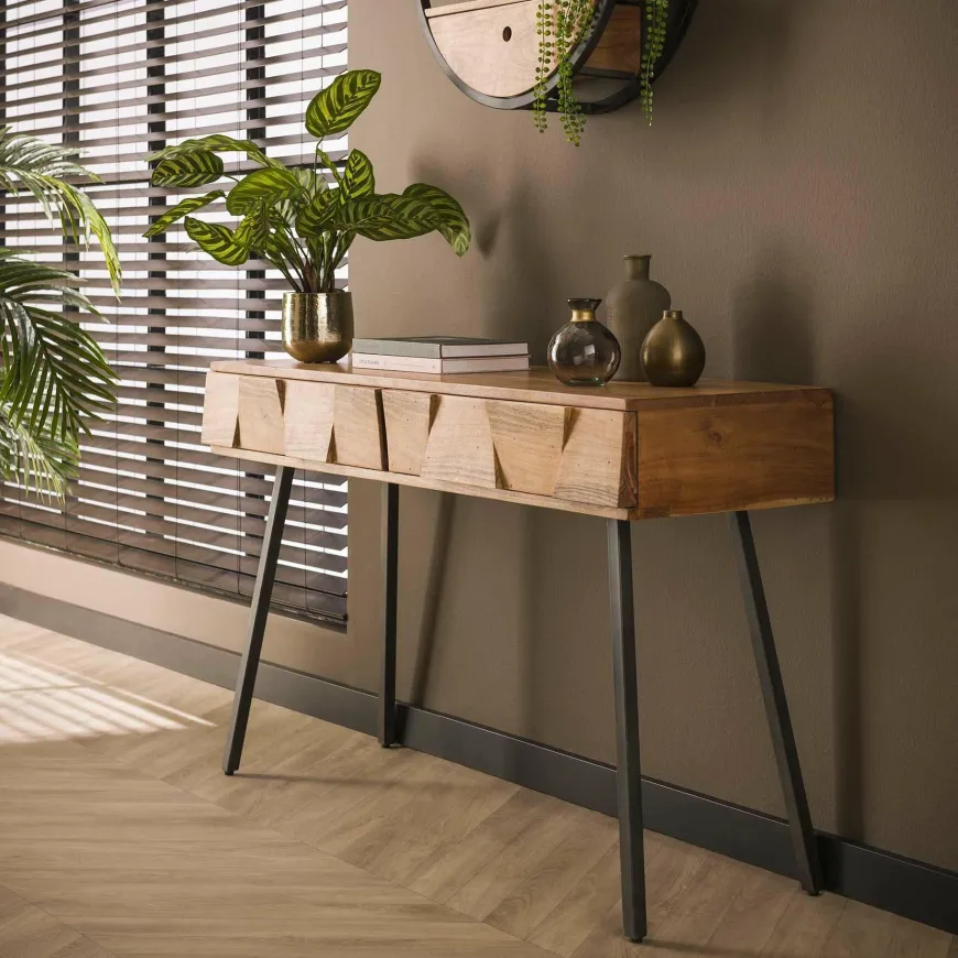 WoonStijl Kaptafel / Sidetable Demn acacia