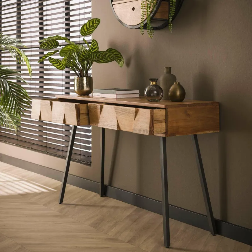 WoonStijl Kaptafel / Sidetable Demn acacia
