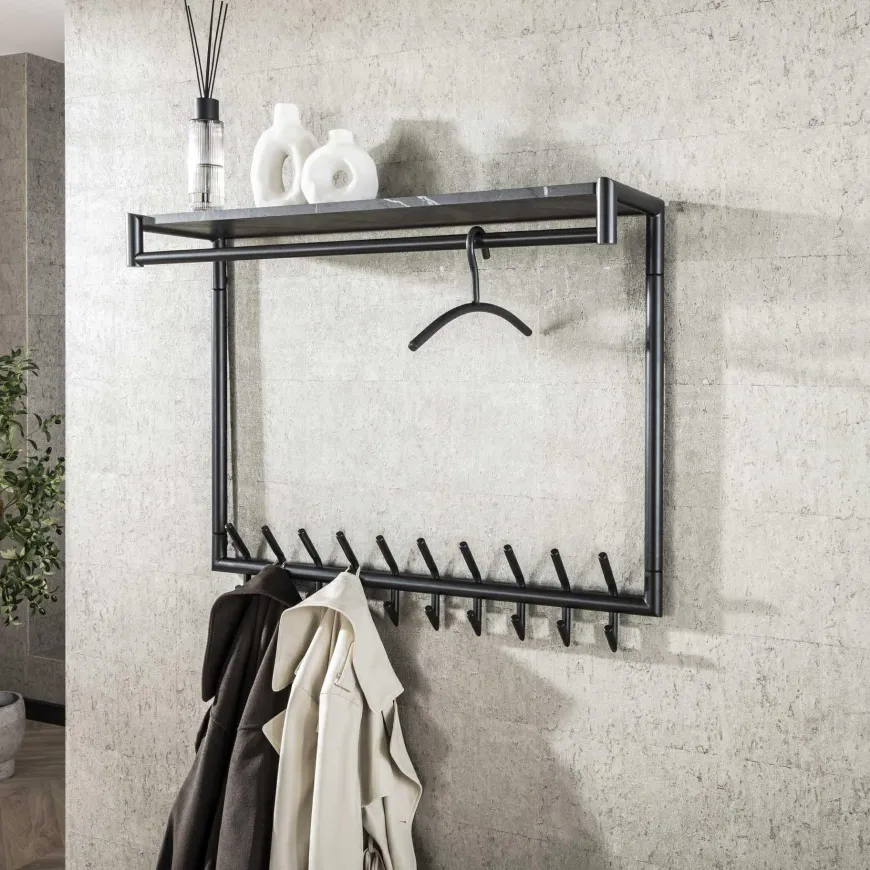WoonStijl Kledinghanger Ronde Buis gun metal