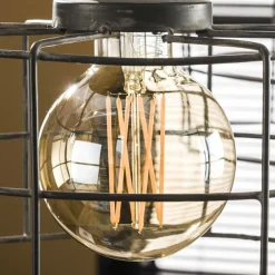 WoonStijl Lichtbron LED filament bol Ø9 5 - E27 6W dimbaar / Amberkleurig glas