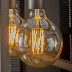WoonStijl Lichtbron LED filament bol Ø12 5 - E27 6W 2100K 450lm dimbaar / Amberkleurig glas