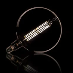 WoonStijl Lichtbron LED filament bol Ø20 0 - E27 8W dimbaar / Smoke grey glas