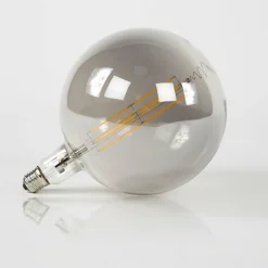 WoonStijl Lichtbron LED filament bol Ø20 0 - E27 8W dimbaar / Smoke grey glas