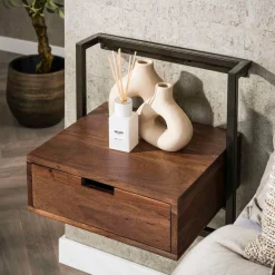 WoonStijl Nachtkastje air solid acacia bruin
