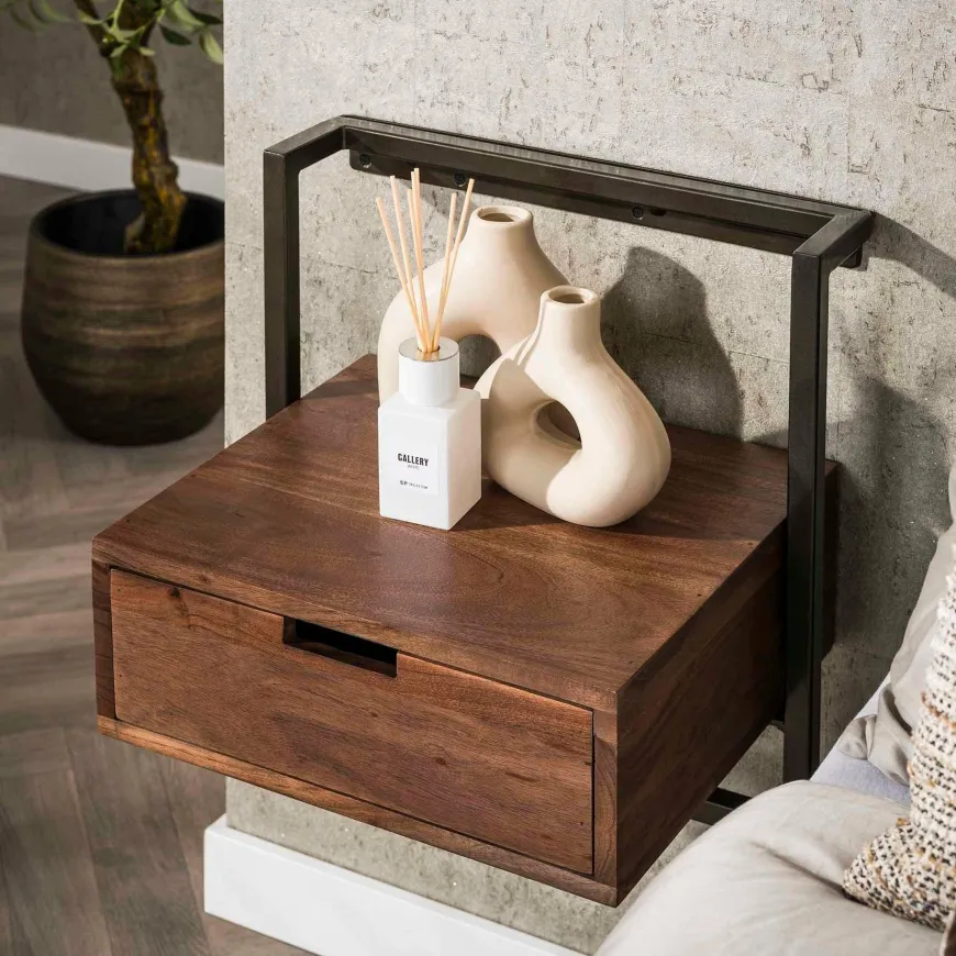 WoonStijl Nachtkastje air solid acacia bruin