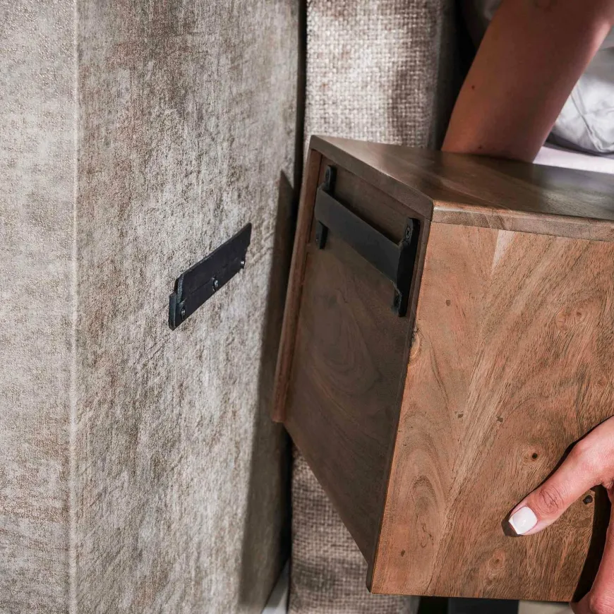 WoonStijl Nachtkastje Carve open vak met 1 lade - set van 2