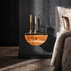 WoonStijl Nachtkastje 1L set van 2 half moon