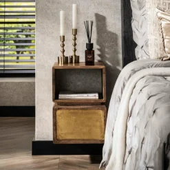 WoonStijl Nachtkastje 1L XS brass