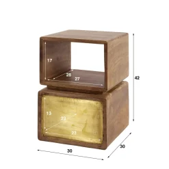 WoonStijl Nachtkastje 1L XS brass