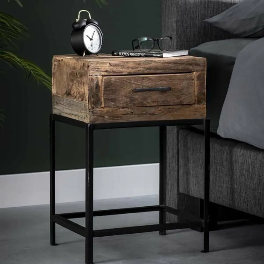 WoonStijl Nachtkastje lodge met 1 lade