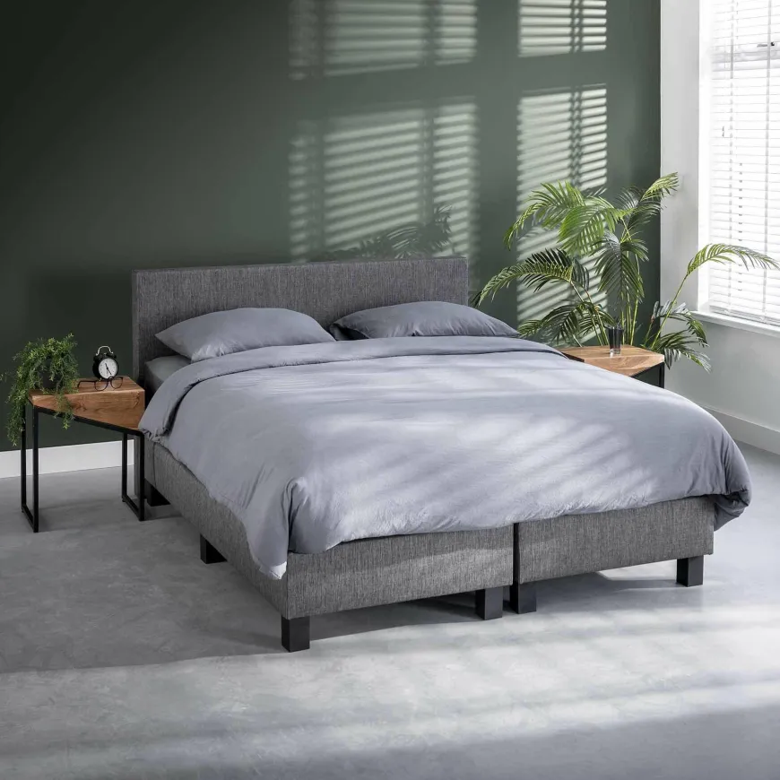 WoonStijl Nachtkastje Slice 1 lade set van 2 / Massief acacia naturel