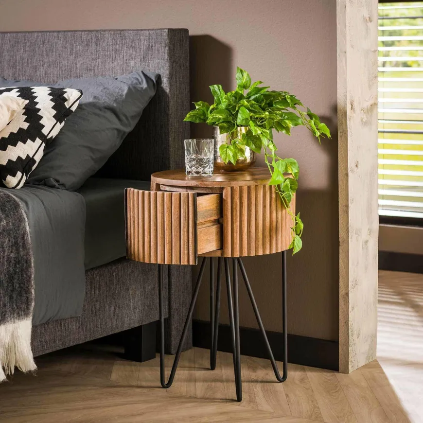 WoonStijl Nachtkastje tweak rond met 1 lade